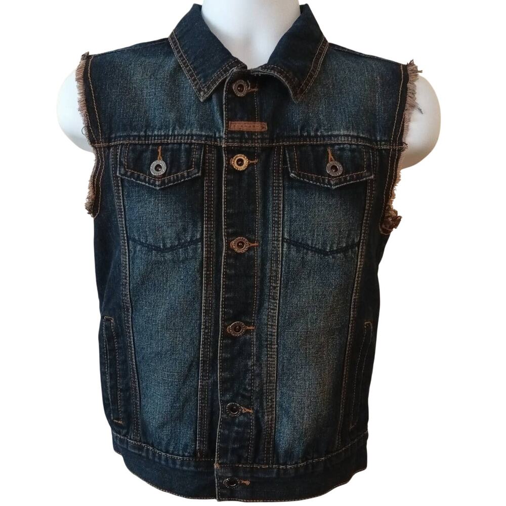 SEAN JOHN Kids Boys Size 14-16 Yrs Blue Wash Denim Vest
